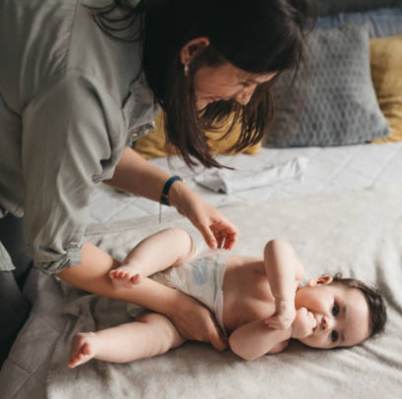 Mum nursing her baby