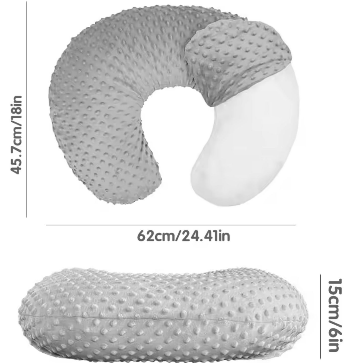 Memory foam nursing pillow | Ergonomic nursing pillow with cover